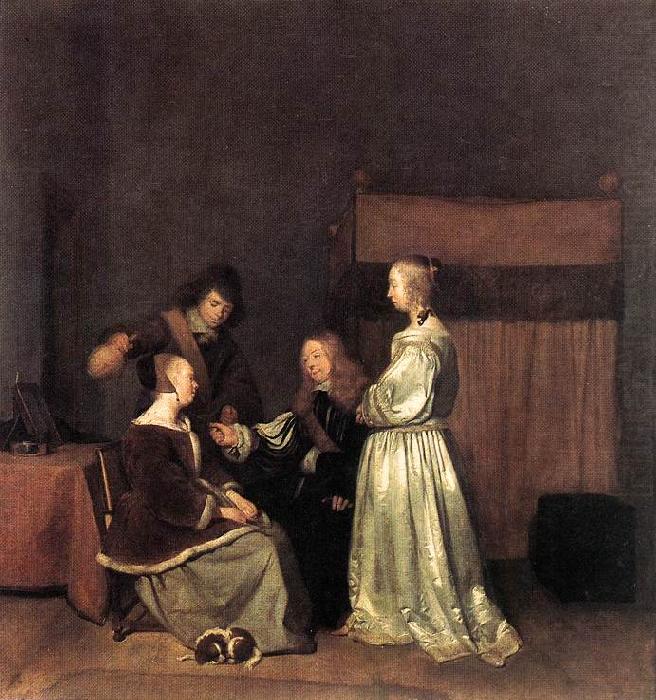 TERBORCH, Gerard The Visit qet china oil painting image